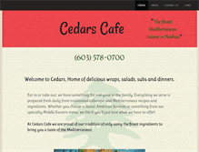 Tablet Screenshot of cedars-cafe.com
